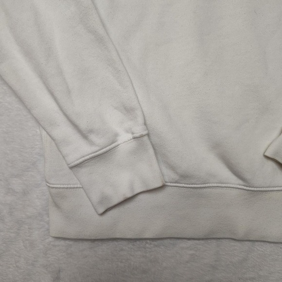 Nike Sweatshirt Mens Medium White Club Fleece Crewneck Pullover Swoosh Logo - Picture 4 of 11